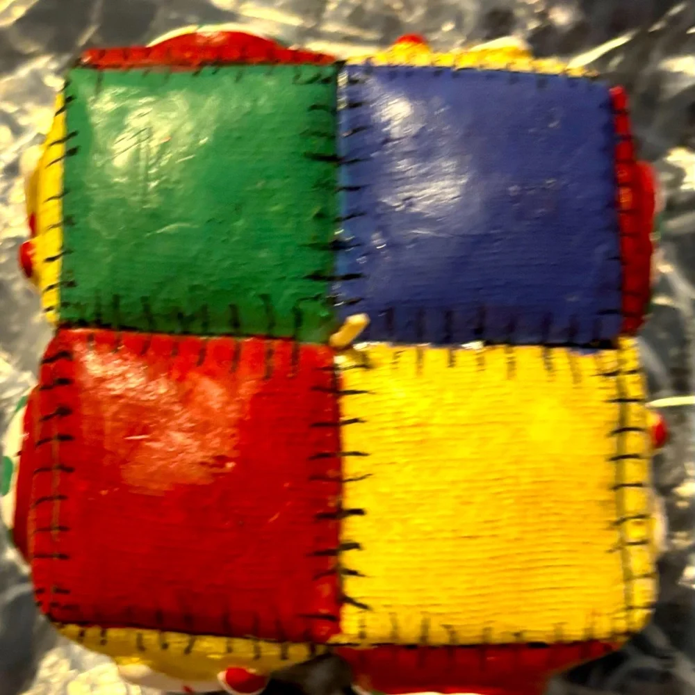 Colorful Block Quilt work NOEL Holiday candle